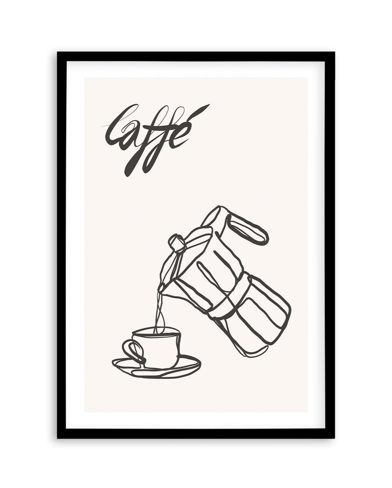 Caffe Italiano I Art Print-PRINT-Olive et Oriel-Simmo-A5 | 5.8" x 8.3" | 14.8 x 21cm-Black-With White Border-Buy-Australian-Art-Prints-Online-with-Olive-et-Oriel-Your-Artwork-Specialists-Austrailia-Decorate-With-Coastal-Photo-Wall-Art-Prints-From-Our-Beach-House-Artwork-Collection-Fine-Poster-and-Framed-Artwork