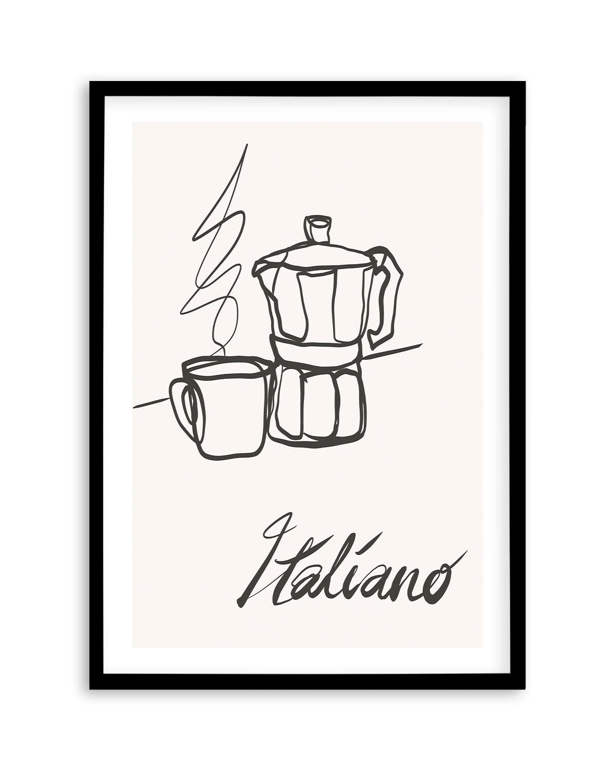 Caffe Italiano II Art Print-PRINT-Olive et Oriel-Simmo-A5 | 5.8" x 8.3" | 14.8 x 21cm-Black-With White Border-Buy-Australian-Art-Prints-Online-with-Olive-et-Oriel-Your-Artwork-Specialists-Austrailia-Decorate-With-Coastal-Photo-Wall-Art-Prints-From-Our-Beach-House-Artwork-Collection-Fine-Poster-and-Framed-Artwork