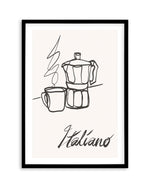 Caffe Italiano II Art Print-PRINT-Olive et Oriel-Simmo-A5 | 5.8" x 8.3" | 14.8 x 21cm-Black-With White Border-Buy-Australian-Art-Prints-Online-with-Olive-et-Oriel-Your-Artwork-Specialists-Austrailia-Decorate-With-Coastal-Photo-Wall-Art-Prints-From-Our-Beach-House-Artwork-Collection-Fine-Poster-and-Framed-Artwork