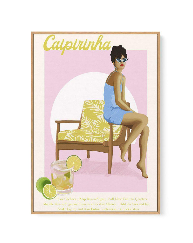 Caipirinha By Jenny Liz Rome | Framed Canvas-CANVAS-You can shop wall art online with Olive et Oriel for everything from abstract art to fun kids wall art. Our beautiful modern art prints and canvas art are available from large canvas prints to wall art paintings and our proudly Australian artwork collection offers only the highest quality framed large wall art and canvas art Australia - You can buy fashion photography prints or Hampton print posters and paintings on canvas from Olive et Oriel a