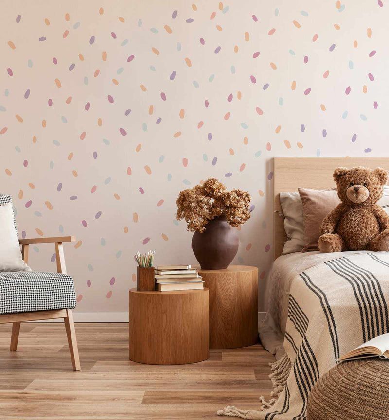 'Candy Sunsets' Super Fun Dots Decal Set | 174 dots!-Decals-Olive et Oriel-Decorate your kids bedroom wall decor with removable wall decals, these fabric kids decals are a great way to add colour and update your children's bedroom. Available as girls wall decals or boys wall decals, there are also nursery decals.