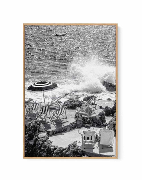 Capri Beach Club I | B&W | Framed Canvas-CANVAS-You can shop wall art online with Olive et Oriel for everything from abstract art to fun kids wall art. Our beautiful modern art prints and canvas art are available from large canvas prints to wall art paintings and our proudly Australian artwork collection offers only the highest quality framed large wall art and canvas art Australia - You can buy fashion photography prints or Hampton print posters and paintings on canvas from Olive et Oriel and h