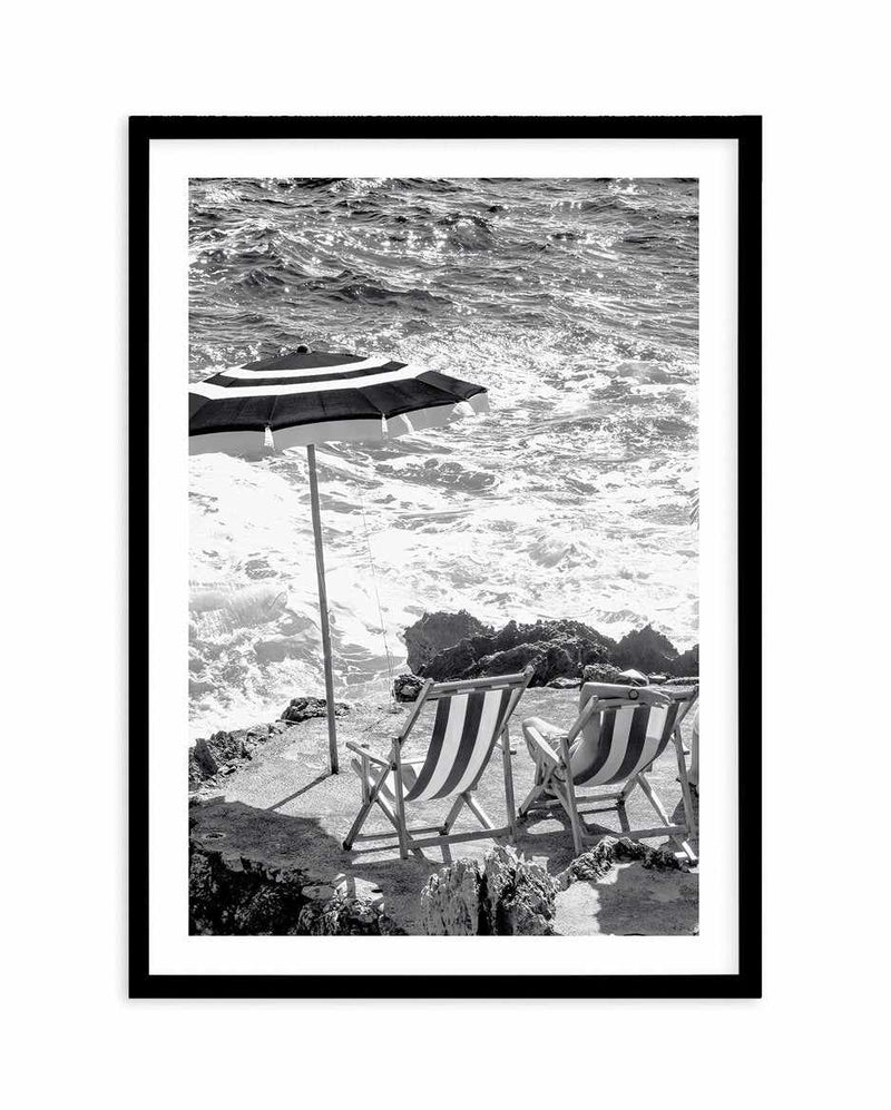 Capri Beach Club II B&W Art Print-PRINT-Olive et Oriel-Olive et Oriel-A5 | 5.8" x 8.3" | 14.8 x 21cm-Black-With White Border-Buy-Australian-Art-Prints-Online-with-Olive-et-Oriel-Your-Artwork-Specialists-Austrailia-Decorate-With-Coastal-Photo-Wall-Art-Prints-From-Our-Beach-House-Artwork-Collection-Fine-Poster-and-Framed-Artwork