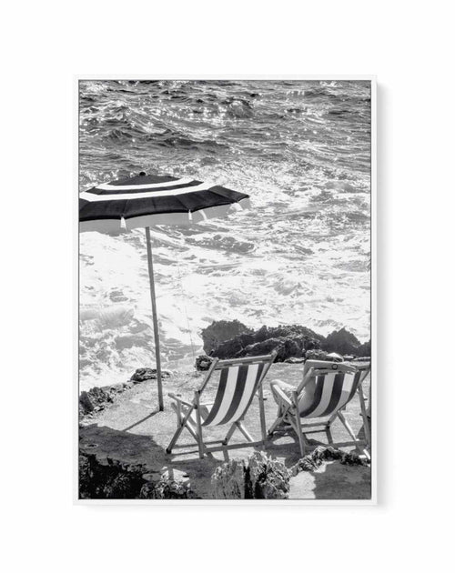 Capri Beach Club II B&W | Framed Canvas-CANVAS-You can shop wall art online with Olive et Oriel for everything from abstract art to fun kids wall art. Our beautiful modern art prints and canvas art are available from large canvas prints to wall art paintings and our proudly Australian artwork collection offers only the highest quality framed large wall art and canvas art Australia - You can buy fashion photography prints or Hampton print posters and paintings on canvas from Olive et Oriel and ha