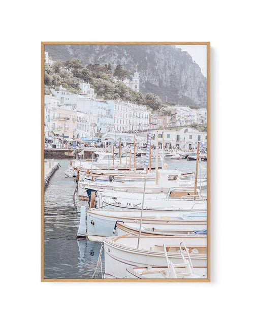 Capri Marina | Framed Canvas-CANVAS-You can shop wall art online with Olive et Oriel for everything from abstract art to fun kids wall art. Our beautiful modern art prints and canvas art are available from large canvas prints to wall art paintings and our proudly Australian artwork collection offers only the highest quality framed large wall art and canvas art Australia - You can buy fashion photography prints or Hampton print posters and paintings on canvas from Olive et Oriel and have them del