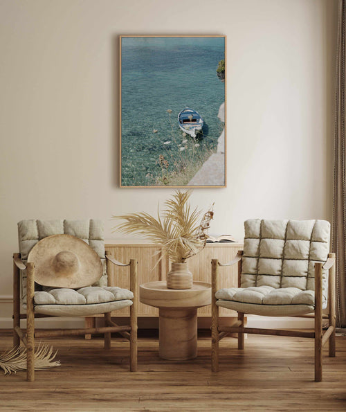 Capri Boat by Renee Rae | Framed Canvas Art Print