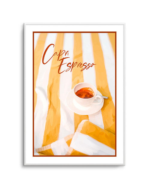 Capri Espresso Art Print-PRINT-Olive et Oriel-Olive et Oriel-Buy-Australian-Art-Prints-Online-with-Olive-et-Oriel-Your-Artwork-Specialists-Austrailia-Decorate-With-Coastal-Photo-Wall-Art-Prints-From-Our-Beach-House-Artwork-Collection-Fine-Poster-and-Framed-Artwork