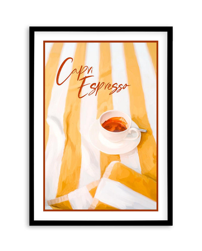 Capri Espresso Art Print-PRINT-Olive et Oriel-Olive et Oriel-A5 | 5.8" x 8.3" | 14.8 x 21cm-Black-With White Border-Buy-Australian-Art-Prints-Online-with-Olive-et-Oriel-Your-Artwork-Specialists-Austrailia-Decorate-With-Coastal-Photo-Wall-Art-Prints-From-Our-Beach-House-Artwork-Collection-Fine-Poster-and-Framed-Artwork