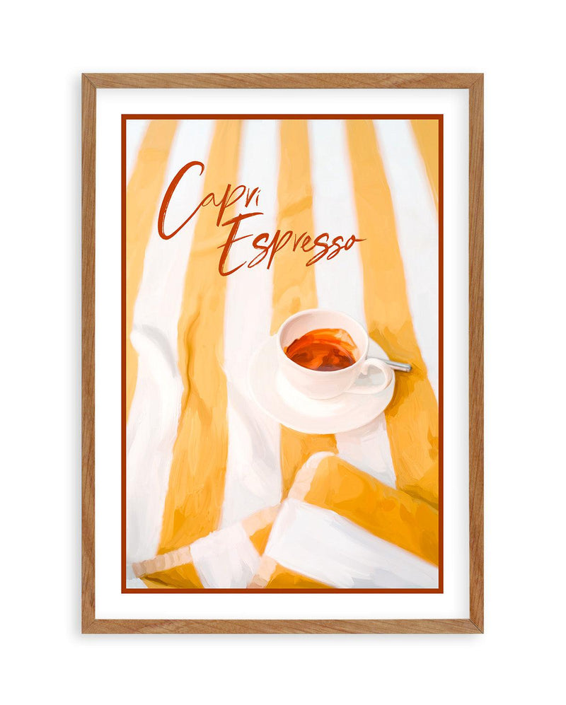 Capri Espresso Art Print-PRINT-Olive et Oriel-Olive et Oriel-50x70 cm | 19.6" x 27.5"-Walnut-With White Border-Buy-Australian-Art-Prints-Online-with-Olive-et-Oriel-Your-Artwork-Specialists-Austrailia-Decorate-With-Coastal-Photo-Wall-Art-Prints-From-Our-Beach-House-Artwork-Collection-Fine-Poster-and-Framed-Artwork