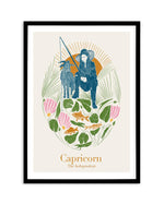Capricorn By Jenny Liz Rome Art Print-PRINT-Olive et Oriel-Olive et Oriel-A5 | 5.8" x 8.3" | 14.8 x 21cm-Black-With White Border-Buy-Australian-Art-Prints-Online-with-Olive-et-Oriel-Your-Artwork-Specialists-Austrailia-Decorate-With-Coastal-Photo-Wall-Art-Prints-From-Our-Beach-House-Artwork-Collection-Fine-Poster-and-Framed-Artwork