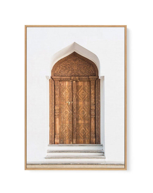 Carved Door | Framed Canvas-Shop Australian Art Prints Online with Olive et Oriel - Our collection of Moroccan art prints offer unique wall art including moroccan arches and pink morocco doors of marrakech - this collection will add soft feminine colour to your walls and some may say bohemian style. These traditional morocco landscape photography includes desert scenes of palm trees and camel art prints - there is art on canvas and extra large wall art with fast, free shipping across Australia. 