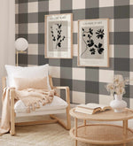 Charcoal Checker Wallpaper-Wallpaper-Buy-Australian-Removable-Wallpaper-In-Gingham-Wallpaper-Peel-And-Stick-Wallpaper-Online-At-Olive-et-Oriel-Shop-Plaid-&-Check-Style-Wall-Papers-Decorate-Your-Bedroom-Living-Room-Kids-Room-or-Commercial-Interior