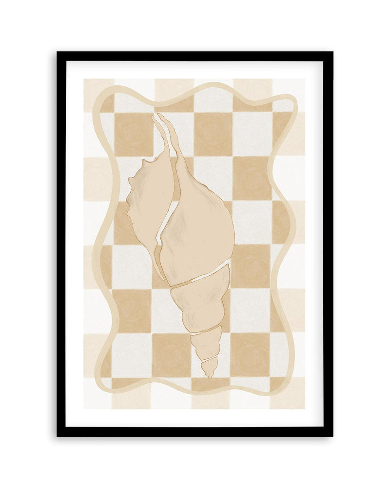 Checked Shell In Soft Beige I Art Print-Buy-Bohemian-Wall-Art-Print-And-Boho-Pictures-from-Olive-et-Oriel-Bohemian-Wall-Art-Print-And-Boho-Pictures-And-Also-Boho-Abstract-Art-Paintings-On-Canvas-For-A-Girls-Bedroom-Wall-Decor-Collection-of-Boho-Style-Feminine-Art-Poster-and-Framed-Artwork-Update-Your-Home-Decorating-Style-With-These-Beautiful-Wall-Art-Prints-Australia