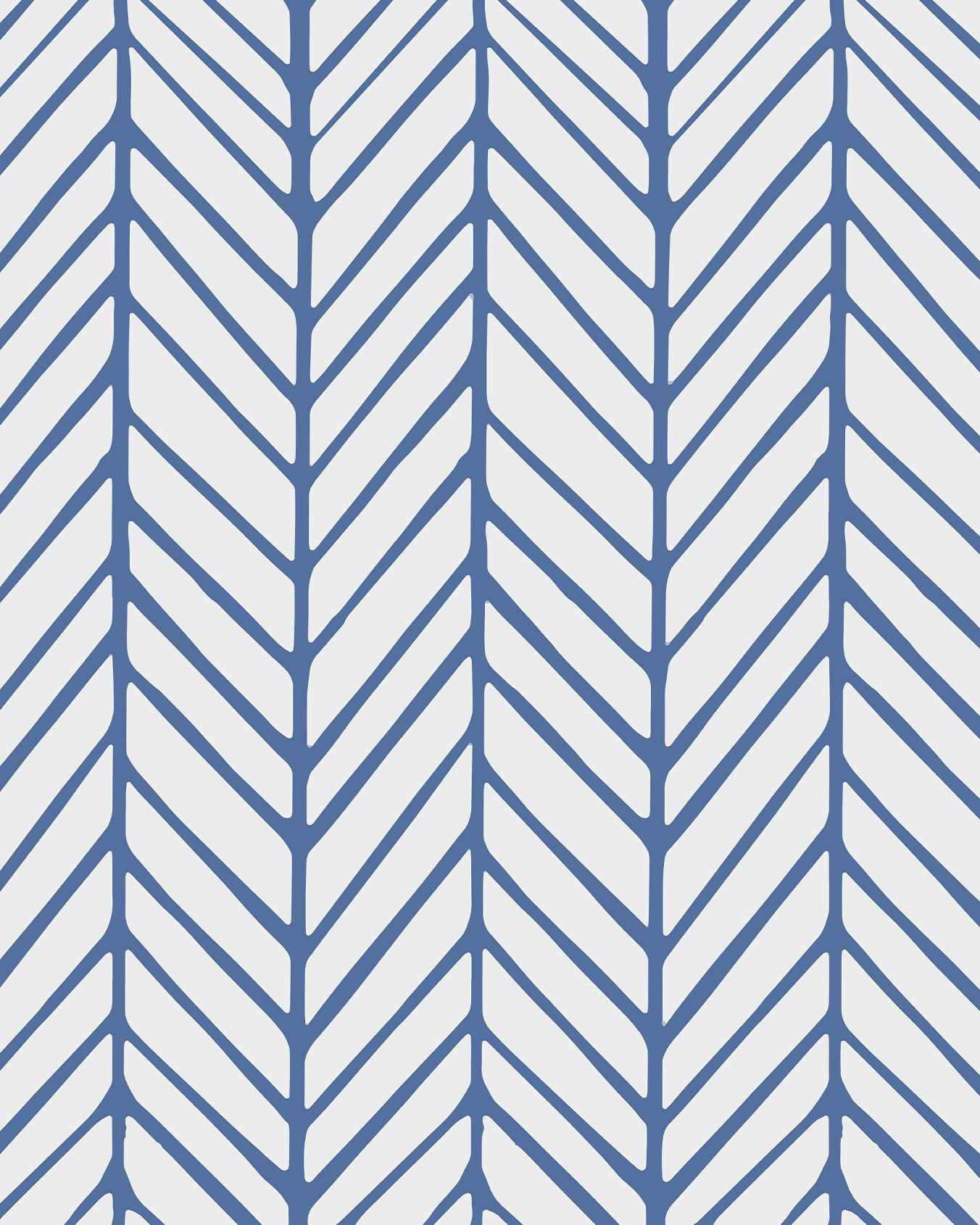 Chevron Wallpaper in Blue