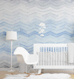 Chevron in Watercolour Wallpaper-Wallpaper-Buy Kids Removable Wallpaper Online Our Custom Made Children√¢‚Ç¨‚Ñ¢s Wallpapers Are A Fun Way To Decorate And Enhance Boys Bedroom Decor And Girls Bedrooms They Are An Amazing Addition To Your Kids Bedroom Walls Our Collection of Kids Wallpaper Is Sure To Transform Your Kids Rooms Interior Style From Pink Wallpaper To Dinosaur Wallpaper Even Marble Wallpapers For Teen Boys Shop Peel And Stick Wallpaper Online Today With Olive et Oriel