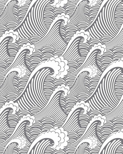 Classic Waves in Black Pearl Wallpaper-Wallpaper-Buy Kids Removable Wallpaper Online Our Custom Made Children√¢‚Ç¨‚Ñ¢s Wallpapers Are A Fun Way To Decorate And Enhance Boys Bedroom Decor And Girls Bedrooms They Are An Amazing Addition To Your Kids Bedroom Walls Our Collection of Kids Wallpaper Is Sure To Transform Your Kids Rooms Interior Style From Pink Wallpaper To Dinosaur Wallpaper Even Marble Wallpapers For Teen Boys Shop Peel And Stick Wallpaper Online Today With Olive et Oriel