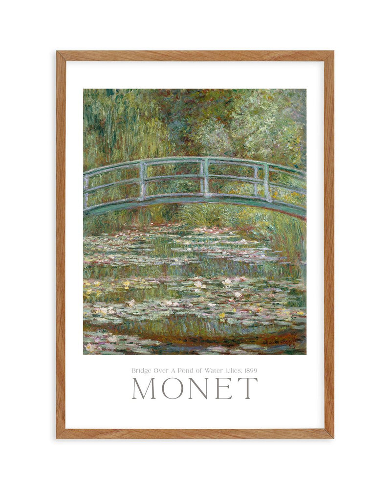 Bridge Over a Pond of Water Lilies 1899 by Claude Monet Art Print-PRINT-Olive et Oriel-Olive et Oriel-50x70 cm | 19.6" x 27.5"-Walnut-With White Border-Buy-Australian-Art-Prints-Online-with-Olive-et-Oriel-Your-Artwork-Specialists-Austrailia-Decorate-With-Coastal-Photo-Wall-Art-Prints-From-Our-Beach-House-Artwork-Collection-Fine-Poster-and-Framed-Artwork