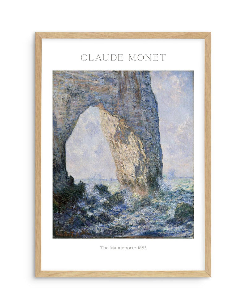 The Manneport 1883 by Claude Monet Art Print-PRINT-Olive et Oriel-Olive et Oriel-A5 | 5.8" x 8.3" | 14.8 x 21cm-Oak-With White Border-Buy-Australian-Art-Prints-Online-with-Olive-et-Oriel-Your-Artwork-Specialists-Austrailia-Decorate-With-Coastal-Photo-Wall-Art-Prints-From-Our-Beach-House-Artwork-Collection-Fine-Poster-and-Framed-Artwork