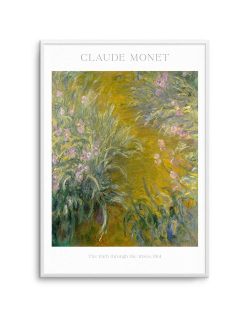 The Path Through the Irises by Claude Monet Art Print-PRINT-Olive et Oriel-Olive et Oriel-A5 | 5.8" x 8.3" | 14.8 x 21cm-Unframed Art Print-With White Border-Buy-Australian-Art-Prints-Online-with-Olive-et-Oriel-Your-Artwork-Specialists-Austrailia-Decorate-With-Coastal-Photo-Wall-Art-Prints-From-Our-Beach-House-Artwork-Collection-Fine-Poster-and-Framed-Artwork