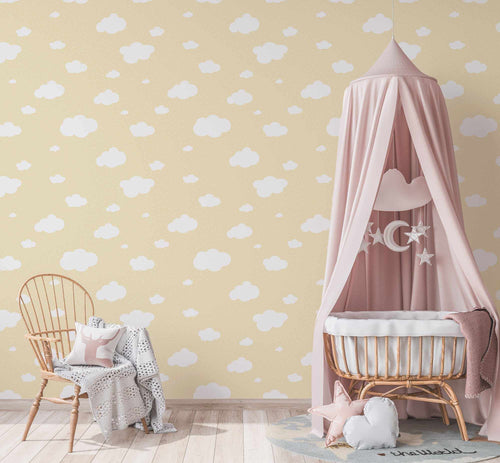 Clouds Wallpaper in Lemon-Wallpaper-Buy Kids Removable Wallpaper Online Our Custom Made Children√¢‚Ç¨‚Ñ¢s Wallpapers Are A Fun Way To Decorate And Enhance Boys Bedroom Decor And Girls Bedrooms They Are An Amazing Addition To Your Kids Bedroom Walls Our Collection of Kids Wallpaper Is Sure To Transform Your Kids Rooms Interior Style From Pink Wallpaper To Dinosaur Wallpaper Even Marble Wallpapers For Teen Boys Shop Peel And Stick Wallpaper Online Today With Olive et Oriel
