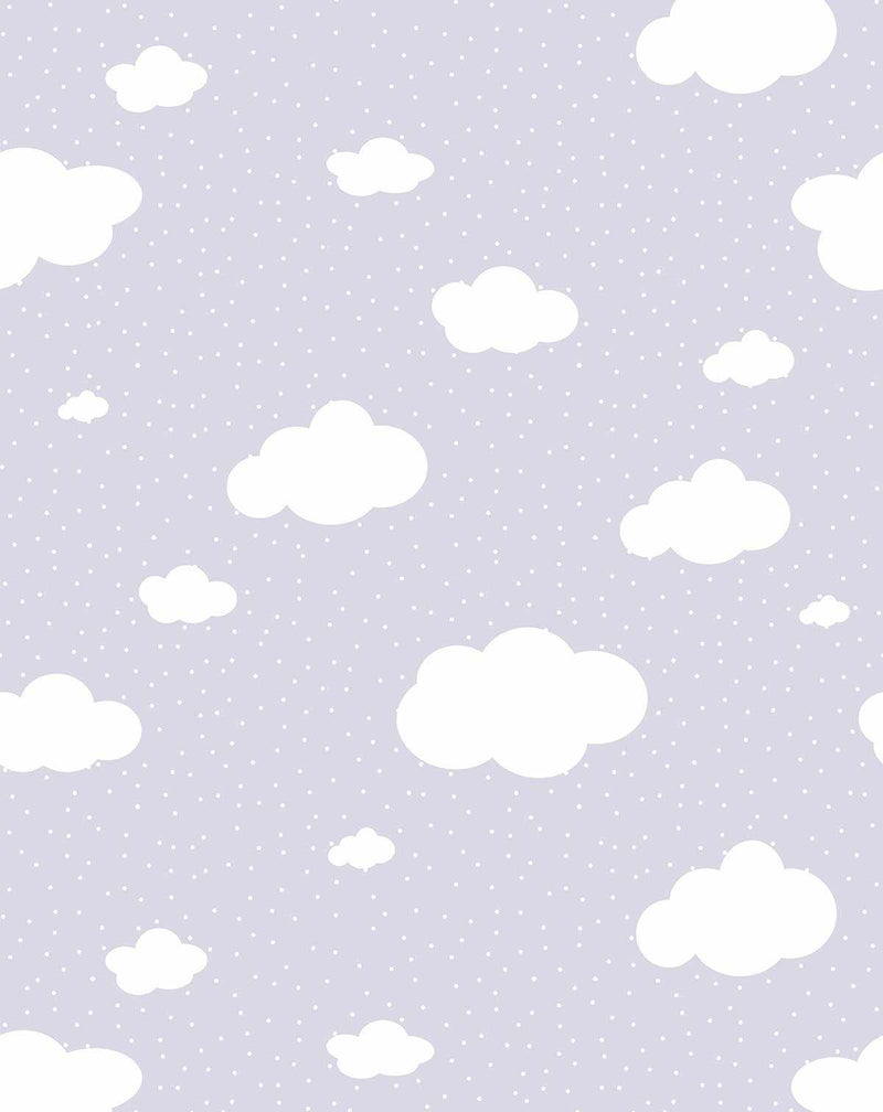 Clouds Wallpaper in Lilac-Wallpaper-Buy Kids Removable Wallpaper Online Our Custom Made Children√¢‚Ç¨‚Ñ¢s Wallpapers Are A Fun Way To Decorate And Enhance Boys Bedroom Decor And Girls Bedrooms They Are An Amazing Addition To Your Kids Bedroom Walls Our Collection of Kids Wallpaper Is Sure To Transform Your Kids Rooms Interior Style From Pink Wallpaper To Dinosaur Wallpaper Even Marble Wallpapers For Teen Boys Shop Peel And Stick Wallpaper Online Today With Olive et Oriel