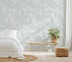 Coast Palm Leaf Wallpaper in Pale Blue Removable Fabric Peel & Stick ...