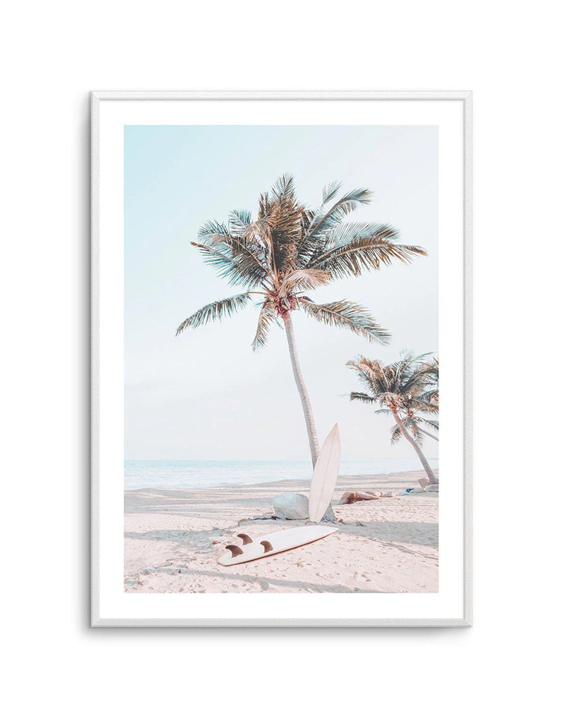 SALE 70x100 Coastal Bliss II | White | Framed Acrylic Art