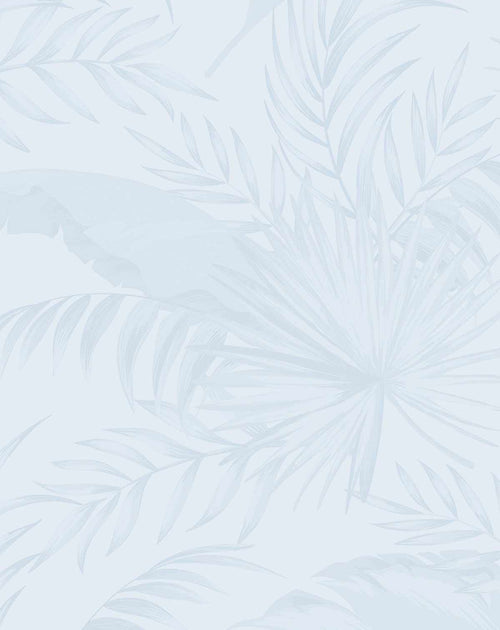 Coastal Luxe Palms Wallpaper | Duck Egg Blue - Olive et Oriel