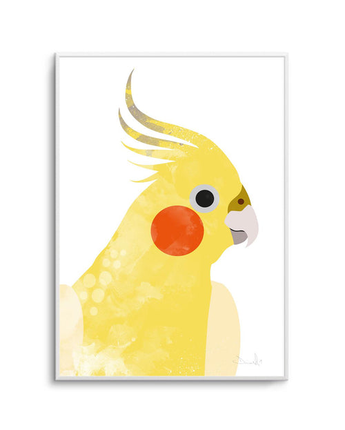 Cockatiel I by Dan Hobday Art Print-PRINT-Olive et Oriel-Dan Hobday-A5 | 5.8" x 8.3" | 14.8 x 21cm-Unframed Art Print-With White Border-Buy-Australian-Art-Prints-Online-with-Olive-et-Oriel-Your-Artwork-Specialists-Austrailia-Decorate-With-Coastal-Photo-Wall-Art-Prints-From-Our-Beach-House-Artwork-Collection-Fine-Poster-and-Framed-Artwork