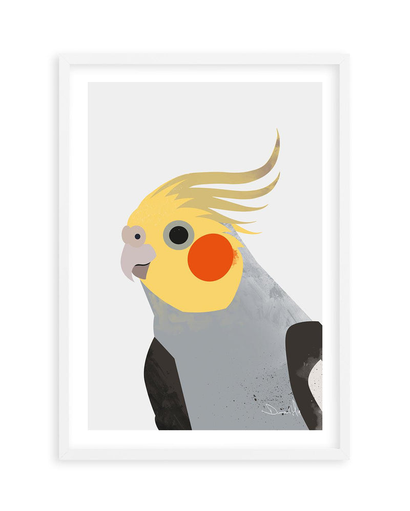 Cockatiel II by Dan Hobday Art Print-PRINT-Olive et Oriel-Dan Hobday-A5 | 5.8" x 8.3" | 14.8 x 21cm-White-With White Border-Buy-Australian-Art-Prints-Online-with-Olive-et-Oriel-Your-Artwork-Specialists-Austrailia-Decorate-With-Coastal-Photo-Wall-Art-Prints-From-Our-Beach-House-Artwork-Collection-Fine-Poster-and-Framed-Artwork