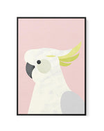 Cockatoo on Pink by Dan Hobday | Framed Canvas-CANVAS-You can shop wall art online with Olive et Oriel for everything from abstract art to fun kids wall art. Our beautiful modern art prints and canvas art are available from large canvas prints to wall art paintings and our proudly Australian artwork collection offers only the highest quality framed large wall art and canvas art Australia - You can buy fashion photography prints or Hampton print posters and paintings on canvas from Olive et Oriel