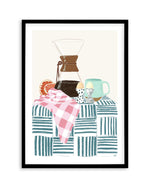 Coffee Hour by Jenny Liz Rome Art Print-PRINT-Olive et Oriel-Jenny Liz Rome-A5 | 5.8" x 8.3" | 14.8 x 21cm-Black-With White Border-Buy-Australian-Art-Prints-Online-with-Olive-et-Oriel-Your-Artwork-Specialists-Austrailia-Decorate-With-Coastal-Photo-Wall-Art-Prints-From-Our-Beach-House-Artwork-Collection-Fine-Poster-and-Framed-Artwork