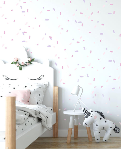 Confetti Dots Wall Decal Set-Decals-Olive et Oriel-Decorate your kids bedroom wall decor with removable wall decals, these fabric kids decals are a great way to add colour and update your children's bedroom. Available as girls wall decals or boys wall decals, there are also nursery decals.