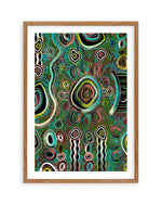 Connection to Country by Kelly Taylor Art Print-PRINT-Order sage mint green framed abstract painting wall art prints online with Olive et Oriel Australia