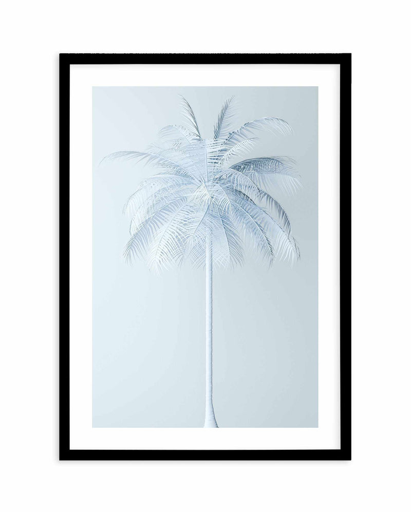 Cool In Blue Palm Art Print-PRINT-Olive et Oriel-Olive et Oriel-A5 | 5.8" x 8.3" | 14.8 x 21cm-Black-With White Border-Buy-Australian-Art-Prints-Online-with-Olive-et-Oriel-Your-Artwork-Specialists-Austrailia-Decorate-With-Coastal-Photo-Wall-Art-Prints-From-Our-Beach-House-Artwork-Collection-Fine-Poster-and-Framed-Artwork