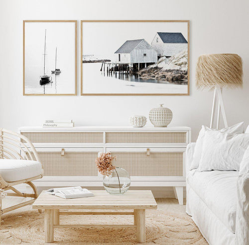 Cottages By The Sea Art Print-PRINT-Olive et Oriel-Olive et Oriel-Buy-Australian-Art-Prints-Online-with-Olive-et-Oriel-Your-Artwork-Specialists-Austrailia-Decorate-With-Coastal-Photo-Wall-Art-Prints-From-Our-Beach-House-Artwork-Collection-Fine-Poster-and-Framed-Artwork