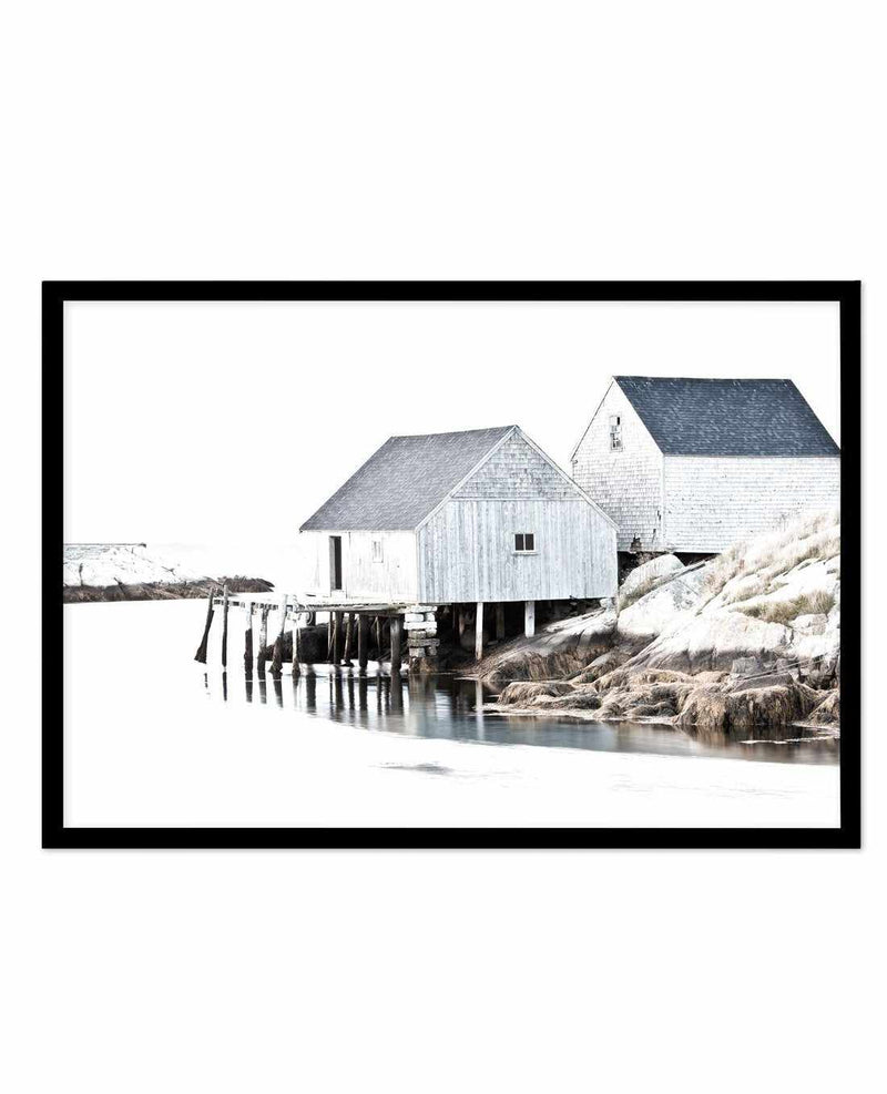 Cottages By The Sea Art Print-PRINT-Olive et Oriel-Olive et Oriel-A5 | 5.8" x 8.3" | 14.8 x 21cm-Black-With White Border-Buy-Australian-Art-Prints-Online-with-Olive-et-Oriel-Your-Artwork-Specialists-Austrailia-Decorate-With-Coastal-Photo-Wall-Art-Prints-From-Our-Beach-House-Artwork-Collection-Fine-Poster-and-Framed-Artwork