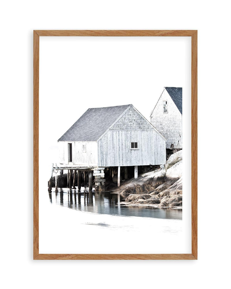 Cottages by the Sea Art Print | PT-PRINT-Olive et Oriel-Olive et Oriel-50x70 cm | 19.6" x 27.5"-Walnut-With White Border-Buy-Australian-Art-Prints-Online-with-Olive-et-Oriel-Your-Artwork-Specialists-Austrailia-Decorate-With-Coastal-Photo-Wall-Art-Prints-From-Our-Beach-House-Artwork-Collection-Fine-Poster-and-Framed-Artwork