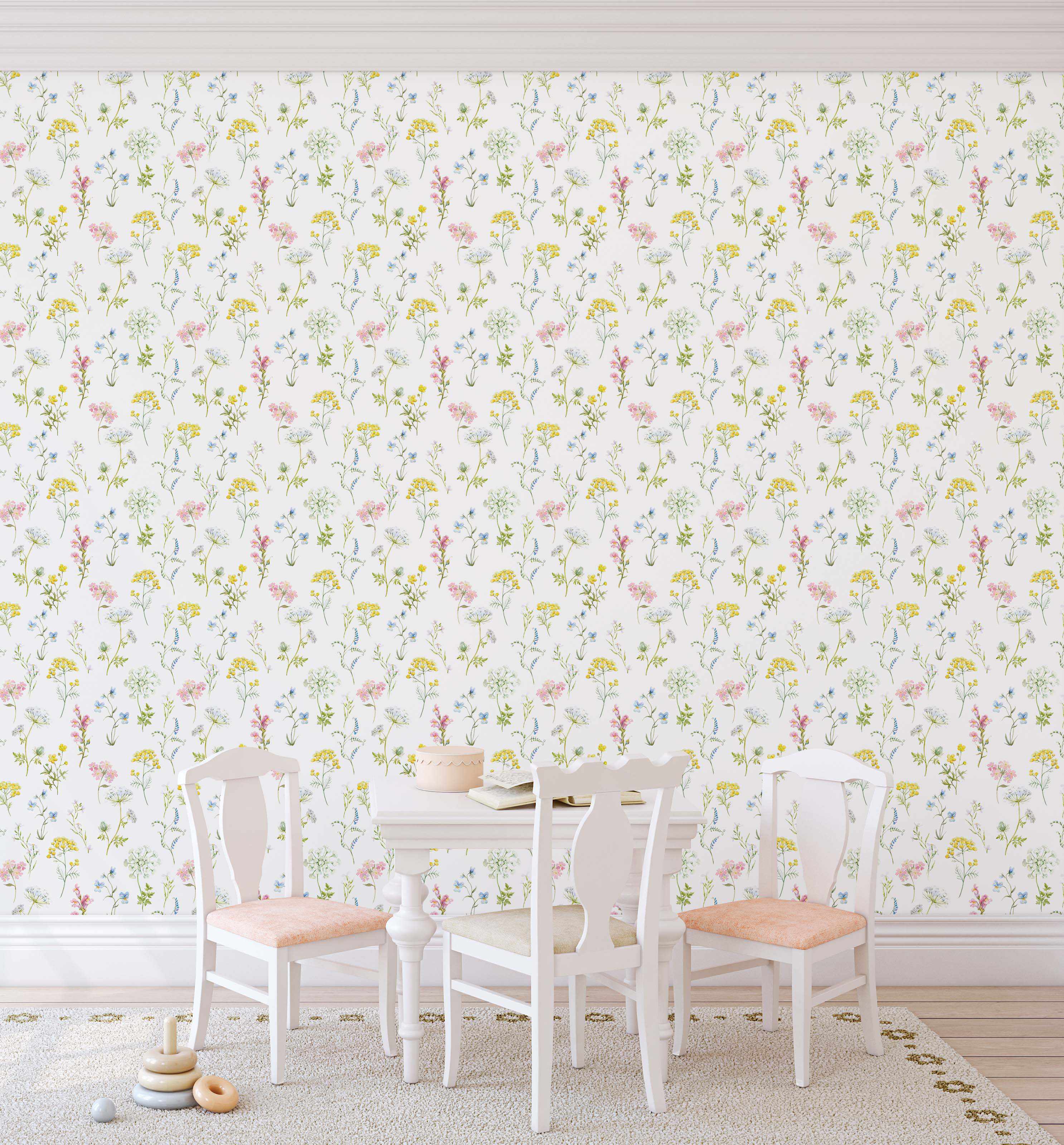 SHOP Country Garden Flowers Peel & Stick Wallpaper Made in Australia ...