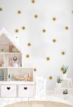 Country Sunflowers Decal Set-Decals-Olive et Oriel-Decorate your kids bedroom wall decor with removable wall decals, these fabric kids decals are a great way to add colour and update your children's bedroom. Available as girls wall decals or boys wall decals, there are also nursery decals.