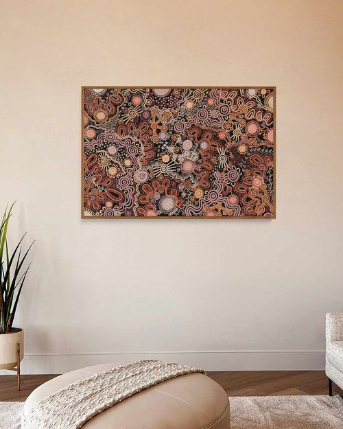 Country in Colour | Brown by Leah Cummins | Framed Canvas Art Print