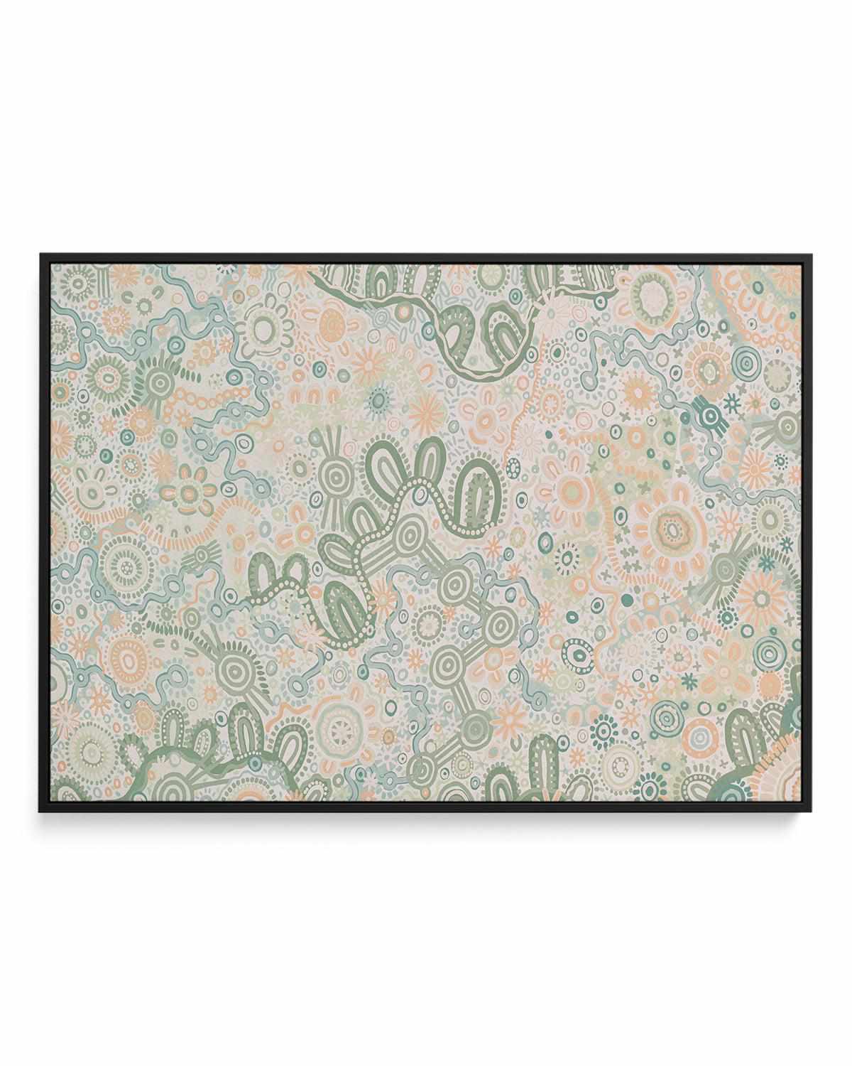 Country in Colour | Green by Leah Cummins | Framed Canvas Art Print