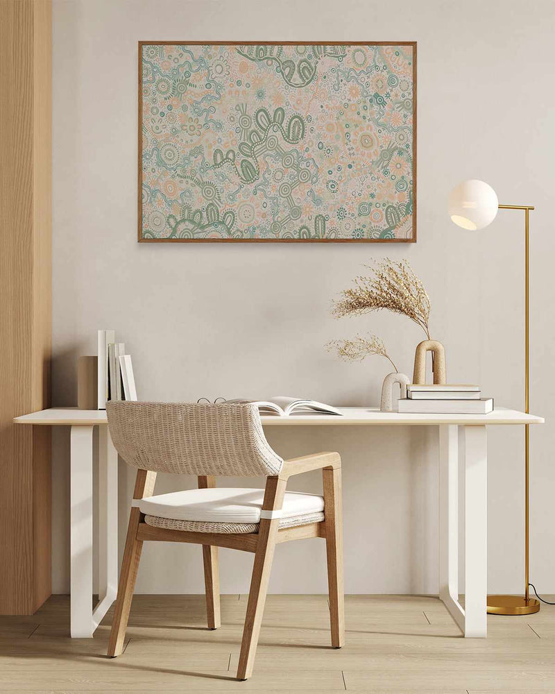 Country in Colour | Green by Leah Cummins | Framed Canvas Art Print