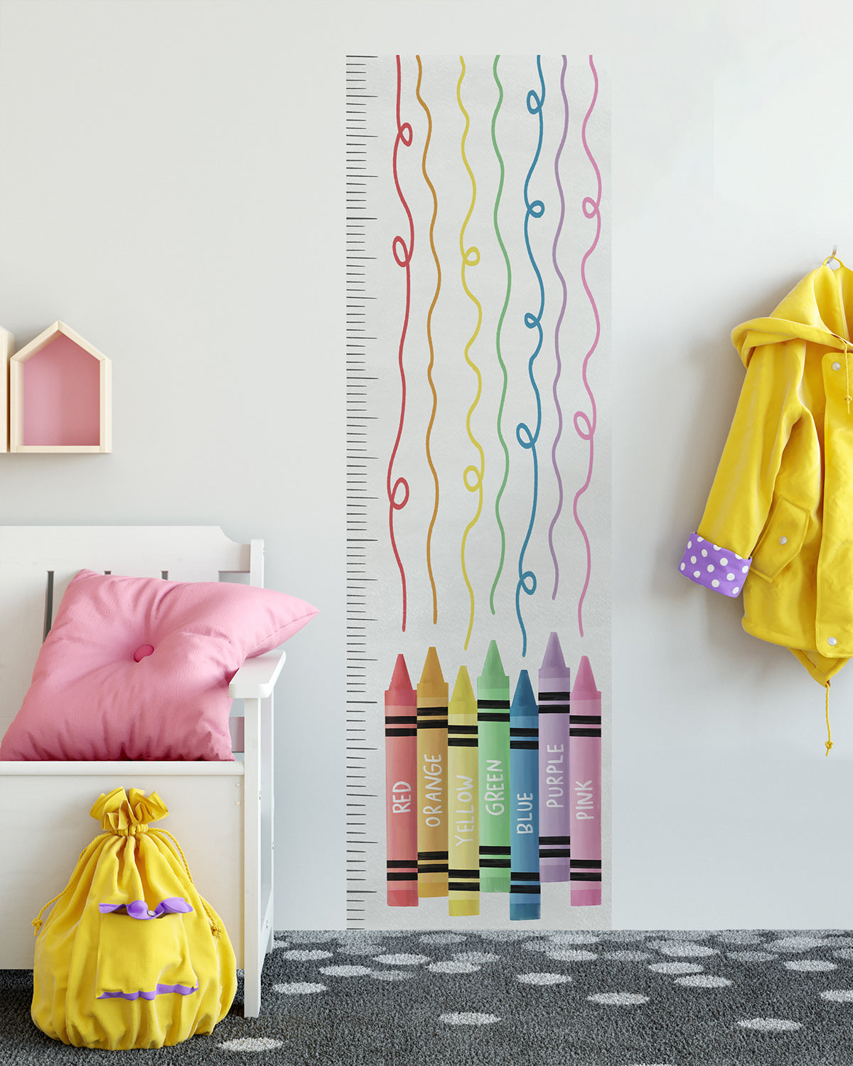 Crayon Fun Height Chart Decal