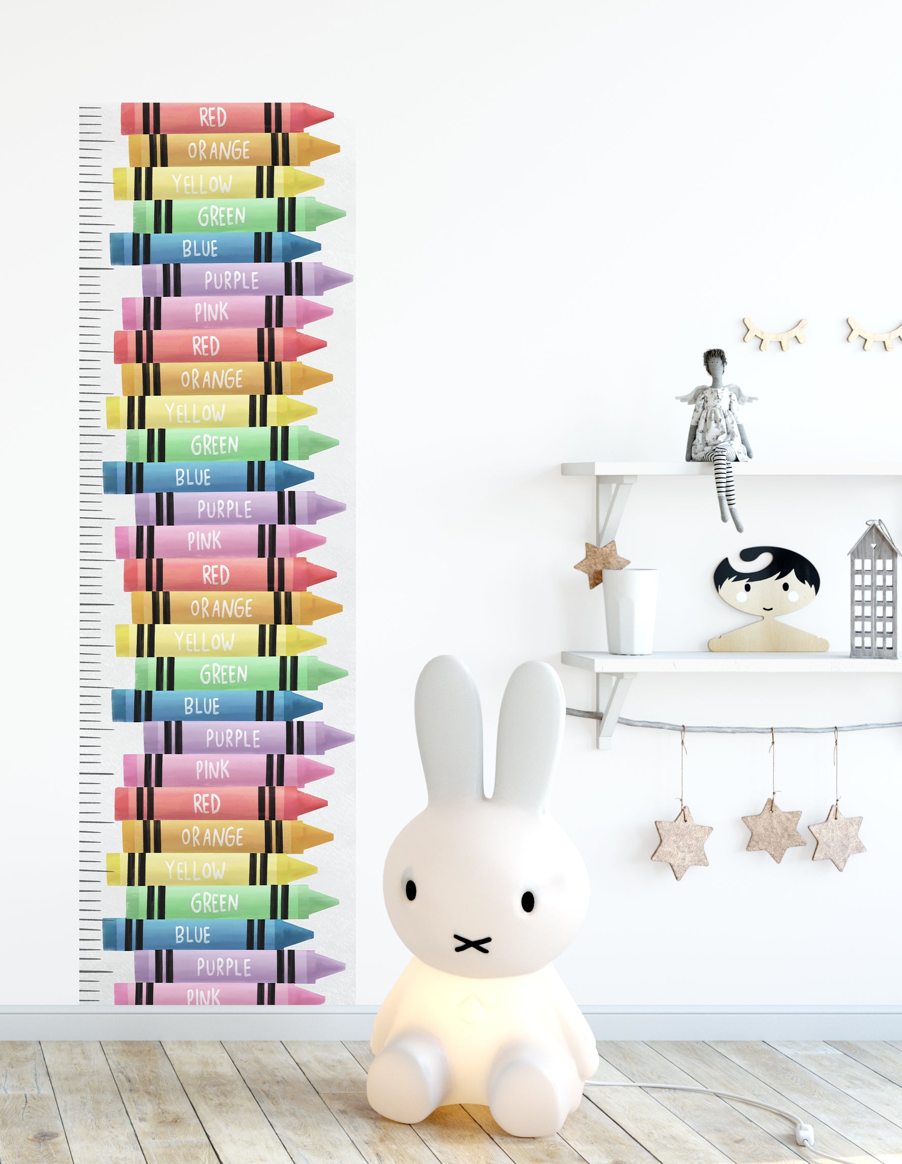 Crayon Stack Height Chart Decal