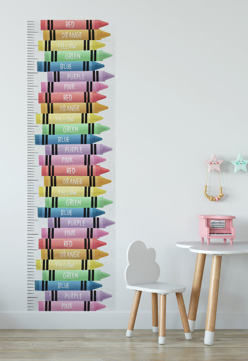 Crayon Stack Height Chart Decal