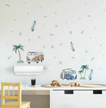 Cruisin' Kombi Decal Set-Decals-Olive et Oriel-Decorate your kids bedroom wall decor with removable wall decals, these fabric kids decals are a great way to add colour and update your children's bedroom. Available as girls wall decals or boys wall decals, there are also nursery decals.