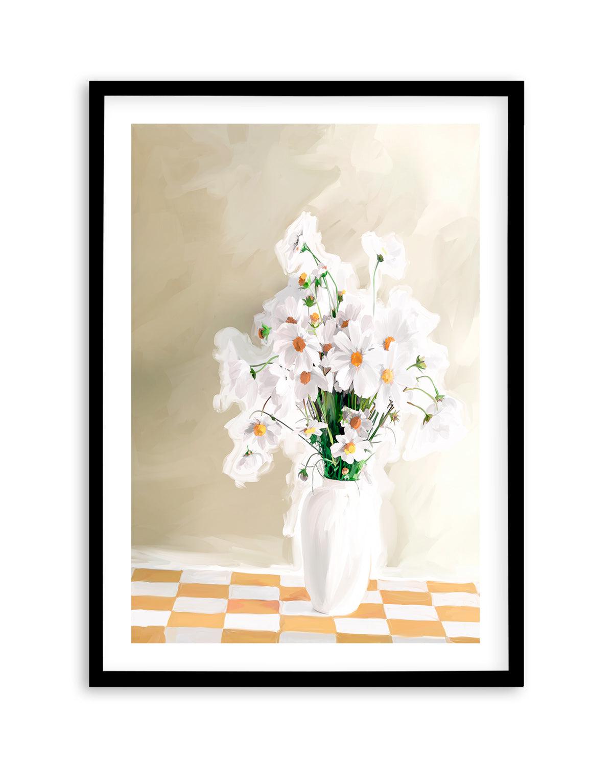 Daisies Art Print-PRINT-Olive et Oriel-Olive et Oriel-A5 | 5.8" x 8.3" | 14.8 x 21cm-Black-With White Border-Buy-Australian-Art-Prints-Online-with-Olive-et-Oriel-Your-Artwork-Specialists-Austrailia-Decorate-With-Coastal-Photo-Wall-Art-Prints-From-Our-Beach-House-Artwork-Collection-Fine-Poster-and-Framed-Artwork