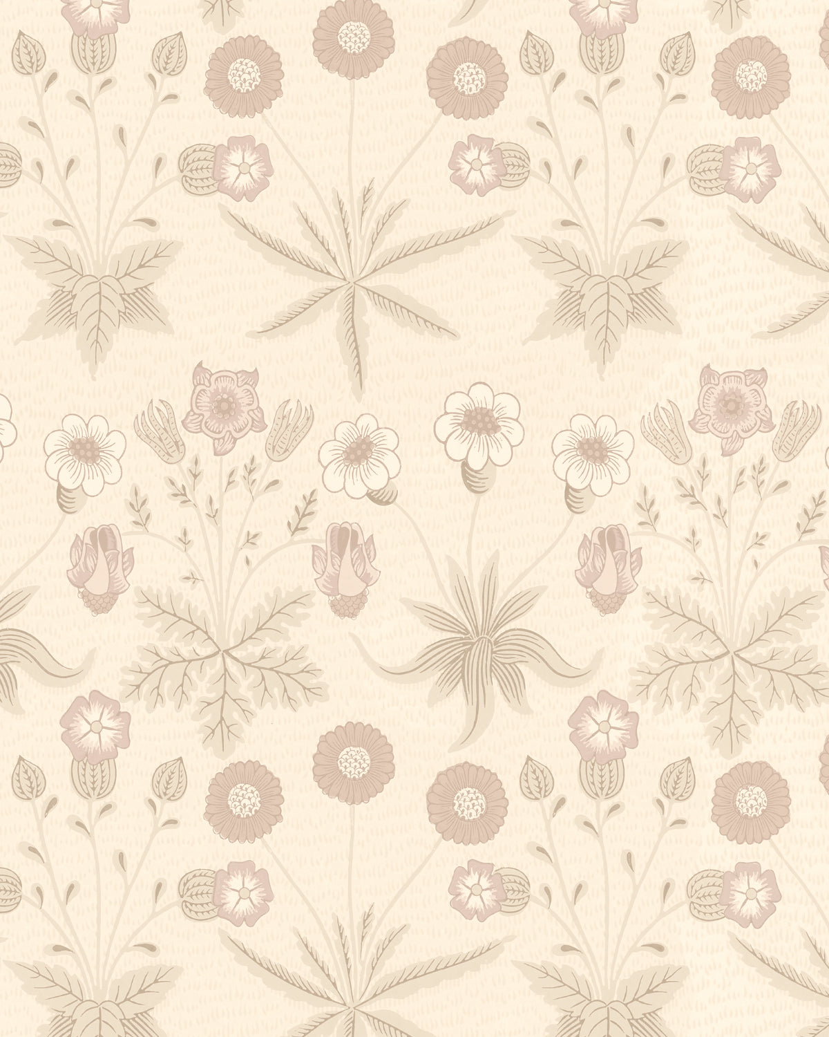 Daisy in Beige by William Morris Wallpaper