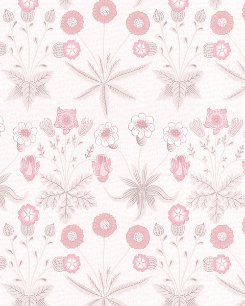 Daisy in Soft Pink by William Morris Wallpaper